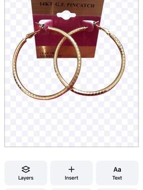 Fashion Gold Hoop Earrings - Women's Gold